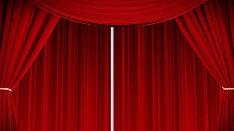 Curtain theater Stock Footage 88370391