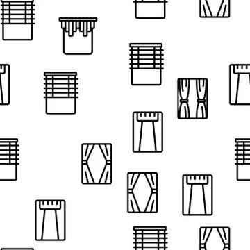 Curtain Vector Seamless Pattern Stock Illustration