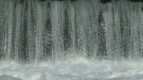 Curtain of water falling Stock Footage 117304