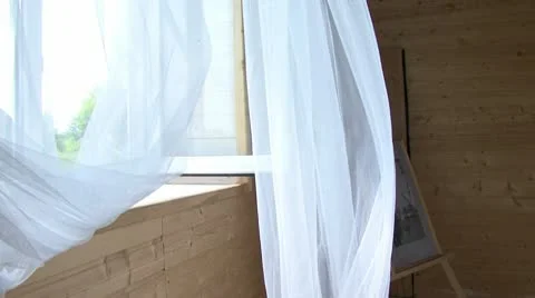 Curtains and easel Stock-Footage 10775522