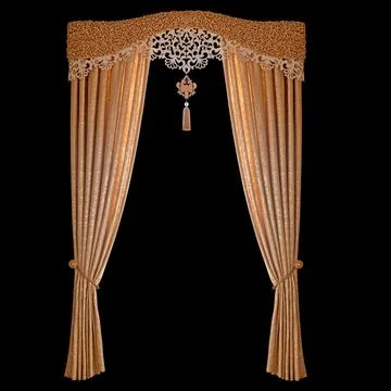 A curtains on a black background Stock Photos