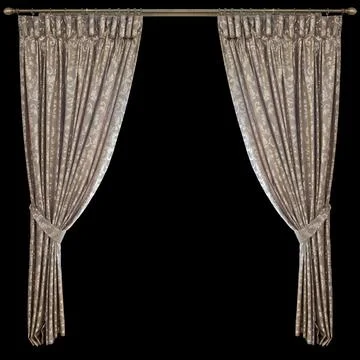 A curtains on a black background 스톡 사진