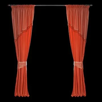 A curtains on a black background Stock Photos