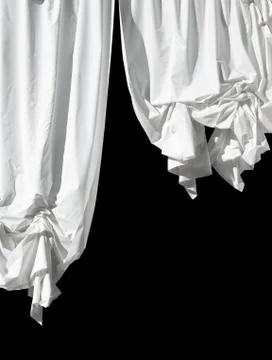 Curtains on black Stock Photos