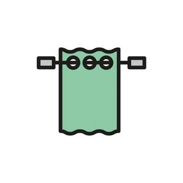 Curtains blinds icon vector design templates simple and modern Stock Illustration