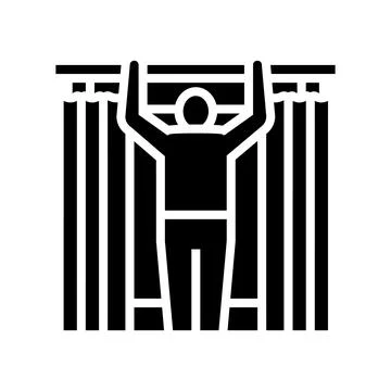 Curtains fitting glyph icon vector illustration Stock Illustration