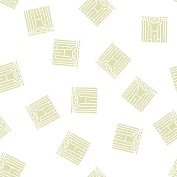 Curtains fitting glyph seamless pattern Stock Illustration