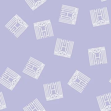 Curtains fitting line seamless pattern Stock Illustration