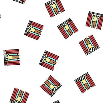 Curtains fitting vector seamless pattern Stock Illustration