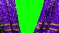 Curtains glitter sparkle opening and closing stage theater cinema green screen 4k or 4k+ Resolution
