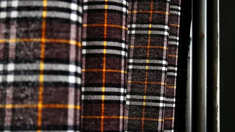 The curtains grid pattern with a waving. Stock Footage 137996483