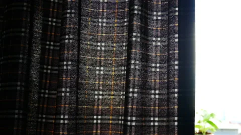 The curtains grid pattern with a waving. Stock Footage 137996500