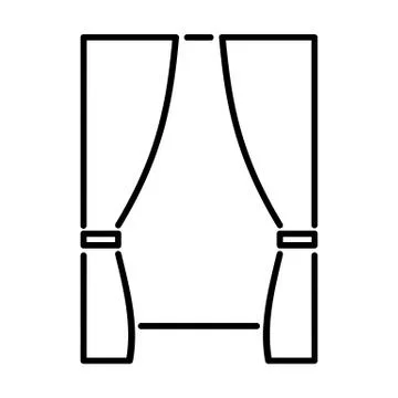 Curtains Icon Stock Illustration