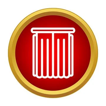 Curtains icon representing home interior decoration Stock Illustration