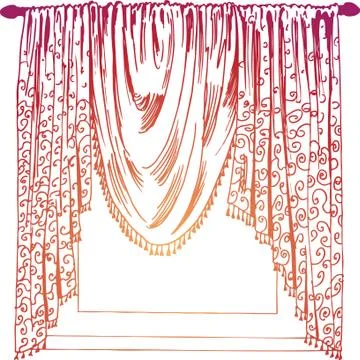 Curtains Stock Illustration