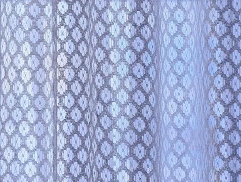 The curtains on the old window Foto stock