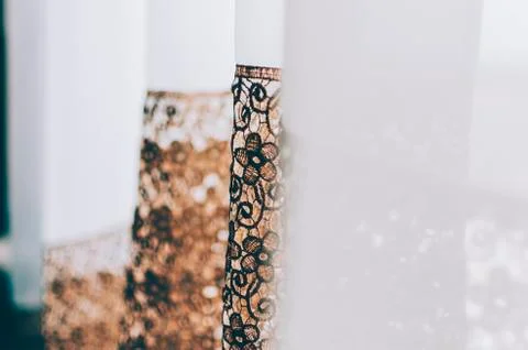 Curtains On Window Stock Photos