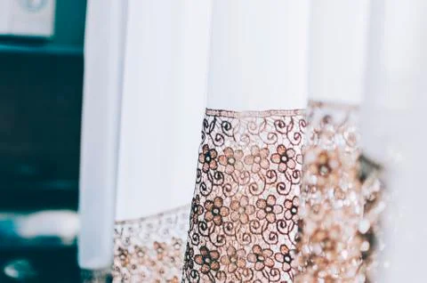 Curtains On Window Stock Photos