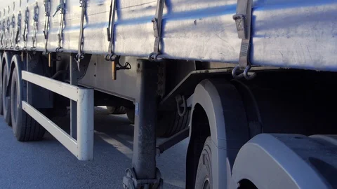 Curtainside Trailer Stockbeeldmateriaal 98168528
