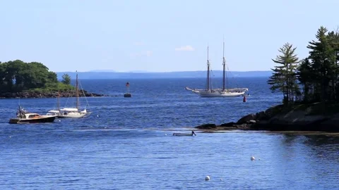 At The Curtis Island Light Stock Footage 188179603
