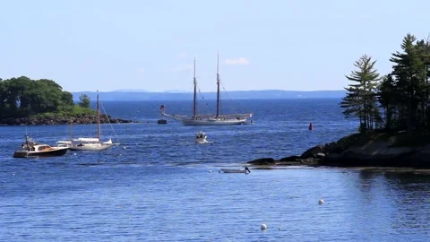 At The Curtis Island Light Stock Footage 188179604