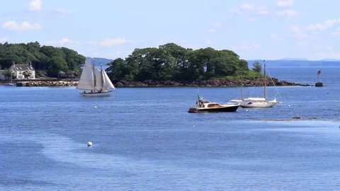 At The Curtis Island Light Stock Footage 188182421