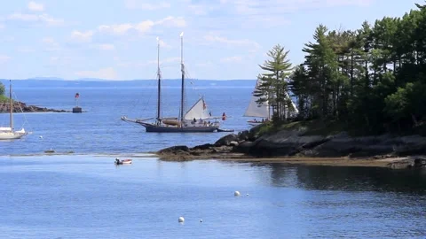 At The Curtis Island Light Stock Footage 188182725
