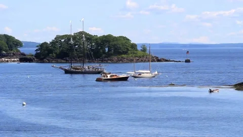 At The Curtis Island Light Stock Footage 188183977