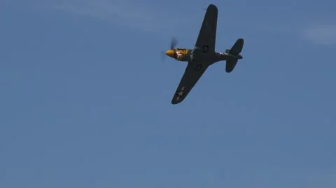 Curtis Warhawk Flying Vídeos de archivo 49695832