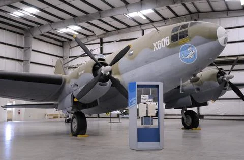 Curtiss C-46D Commando"groan", Hangar 4, Pima Air &amp; Space Museum, Tucson, Ari Stock Photos