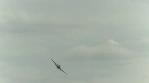 Curtiss Helldiver in flight - 2 shots Stock Footage 8836526