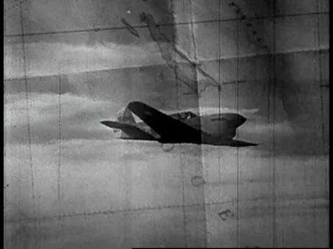 A Curtiss P-40 Warhawk fighter aircraft pilot accidentally fires on another A Video stock 75417202