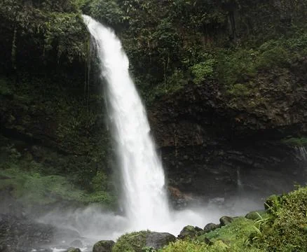 Curug Ciparay, Tasikmalaya, West Java, Indonesia. Stock Photos