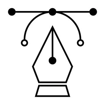 Curvature tool line icon. Vector illustration Stock Illustration
