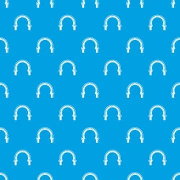 Curve arch pattern seamless blue Illustrazione stock