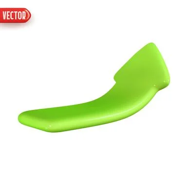 Curve arrow indicator pointing upward trend green color. Realistic 3d design  Stock Illustration
