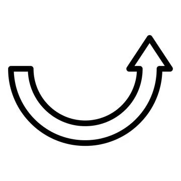 Curve arrow Vector Icon Design Illustration Stock Illustration