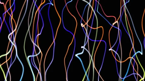 Curve Colored Fluids Lines Abstract Motion Background Stock Footage 91935359