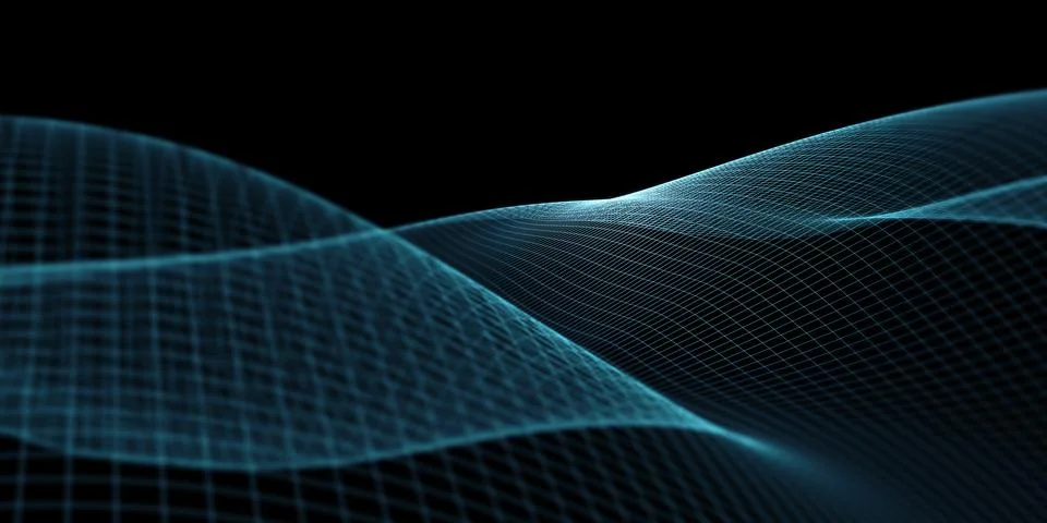 The curve of the digital connection structure Future table Abstract Geometric Stock Illustration