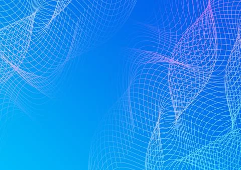 Curve line and wave with wireframe. Stock-Illustration