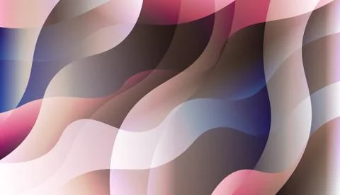 Curve Line Layer Background. For Creative Templates, Cards, Color Covers Set. Stock Illustration