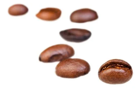 Curve line pattern from roasted coffee beans curve line pattern from roast... Stock Photos