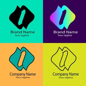 The Curve-The Loop-The Flow-The Enigma-The Shift logo design for use. Stock Illustration