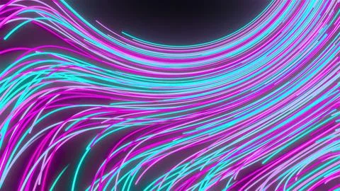 Curve neon lines Illustrazione stock