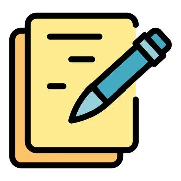 Curve paint pen icon vector flat Stock Illustration