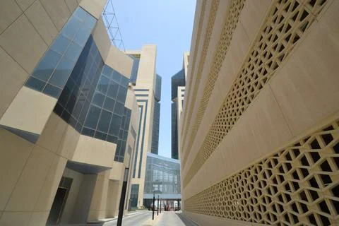 Curve pattern Modern building ceiling wall Architecture details Stock Photos