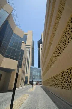 Curve pattern Modern building ceiling wall Architecture details Stock Photos