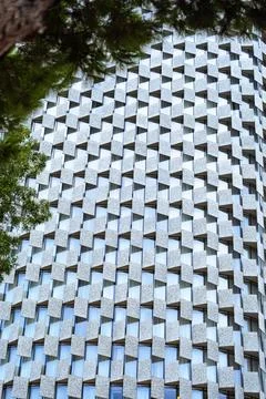 Curve pattern Modern building wall Abstract Architecture details geometric .. Stock Photos