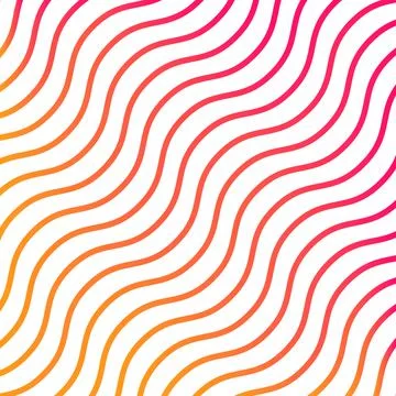 Curve repeat line pattern, graphic abstract retro template, art vector illust Stock Illustration