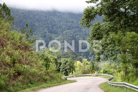 Curve on the road Stock Photos